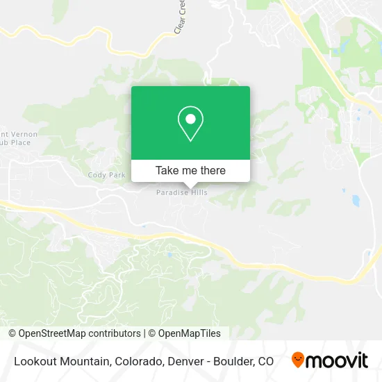 Lookout Mountain, Colorado map