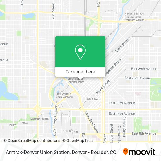 Amtrak-Denver Union Station map