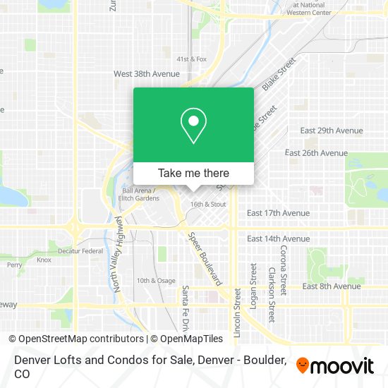 Denver Lofts and Condos for Sale map