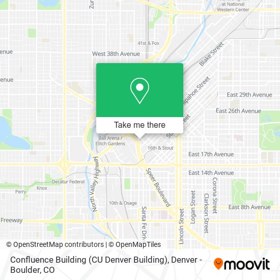 Confluence Building (CU Denver Building) map