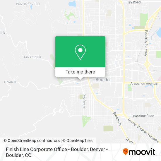 Finish Line Corporate Office - Boulder map