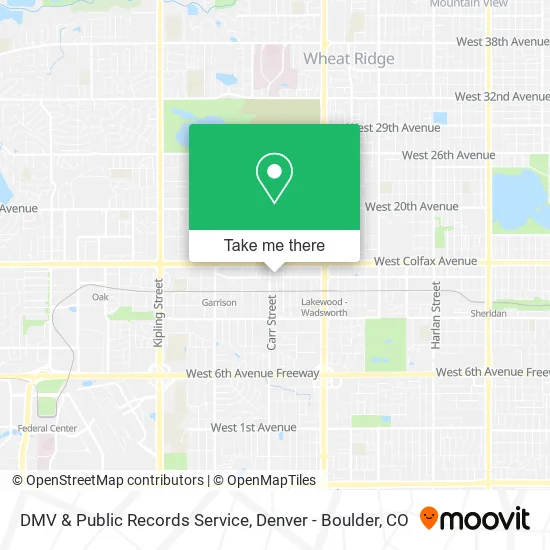 Mapa de DMV & Public Records Service