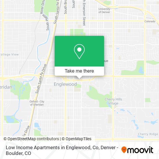 Low Income Apartments in Englewood, Co map