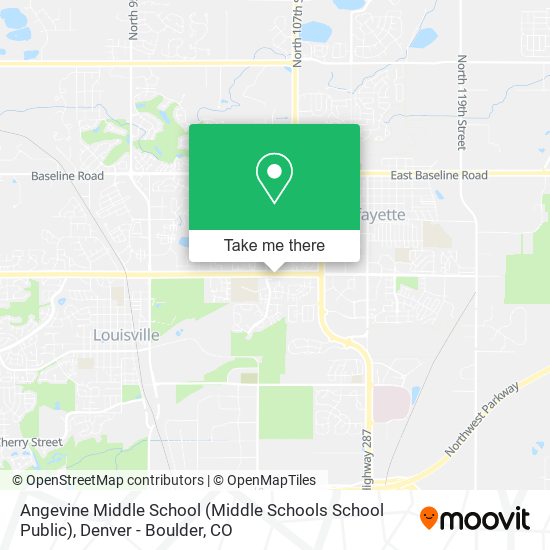 Angevine Middle School (Middle Schools School Public) map