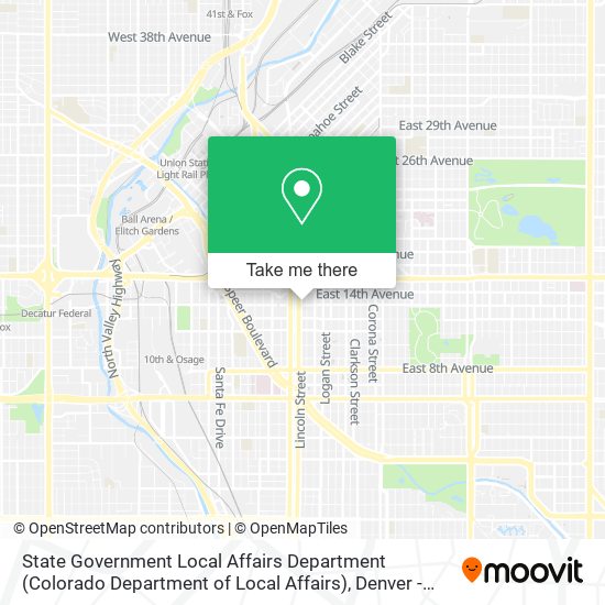 State Government Local Affairs Department (Colorado Department of Local Affairs) map