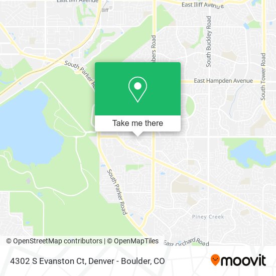 Mapa de 4302 S Evanston Ct