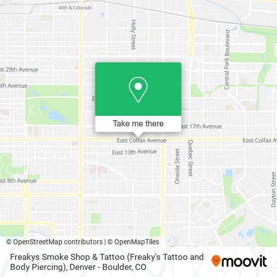 Freakys Smoke Shop & Tattoo (Freaky's Tattoo and Body Piercing) map