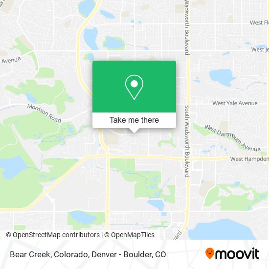Bear Creek, Colorado map