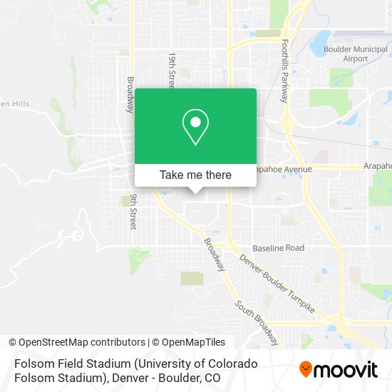 Mapa de Folsom Field Stadium (University of Colorado Folsom Stadium)