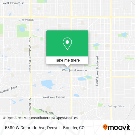 5380 W Colorado Ave map