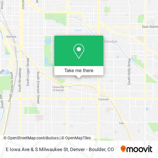 Mapa de E Iowa Ave & S Milwaukee St