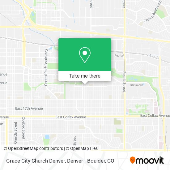 Grace City Church Denver map