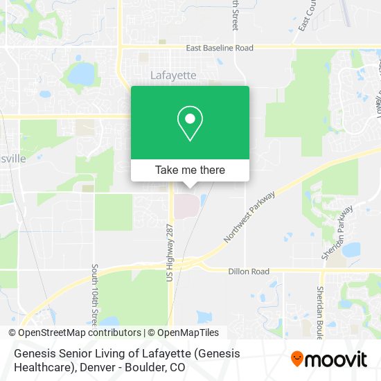Mapa de Genesis Senior Living of Lafayette (Genesis Healthcare)