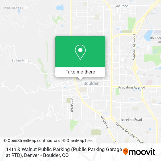 14th & Walnut Public Parking (Public Parking Garage at RTD) map