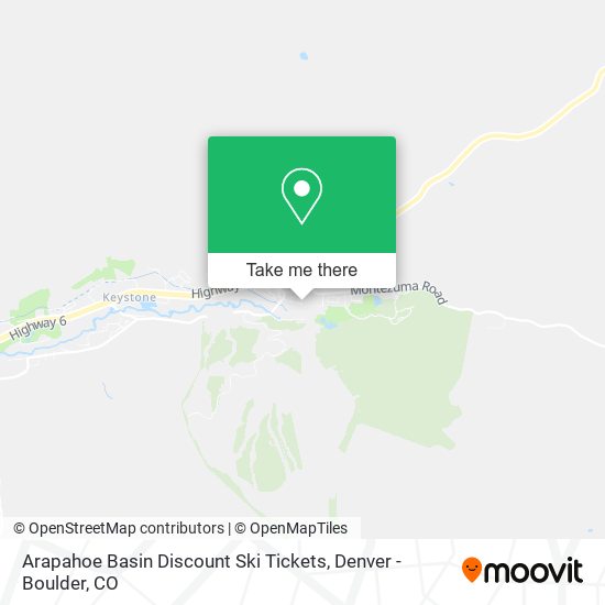 Arapahoe Basin Discount Ski Tickets map