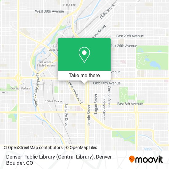 Mapa de Denver Public Library (Central Library)
