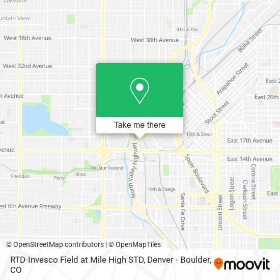 RTD-Invesco Field at Mile High STD map