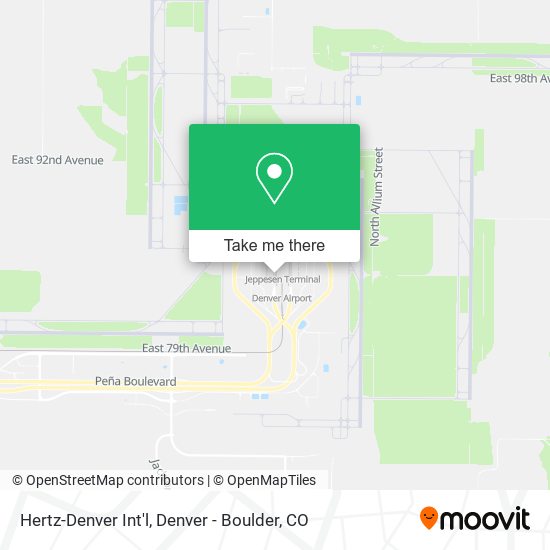 Hertz-Denver Int'l map