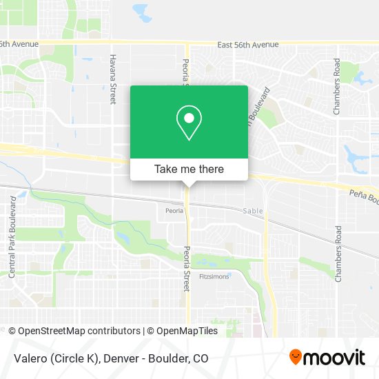 Valero (Circle K) map