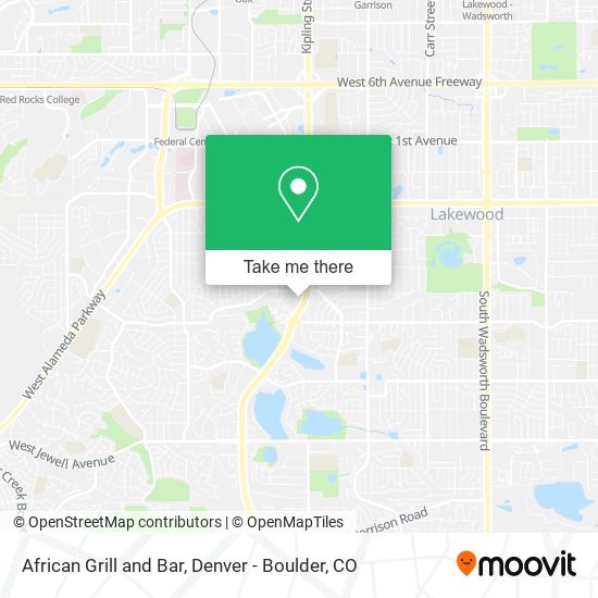 Mapa de African Grill and Bar