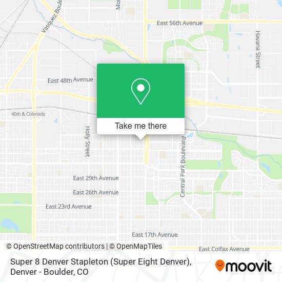 Mapa de Super 8 Denver Stapleton (Super Eight Denver)