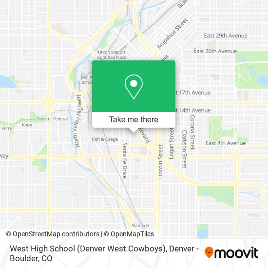 Mapa de West High School (Denver West Cowboys)