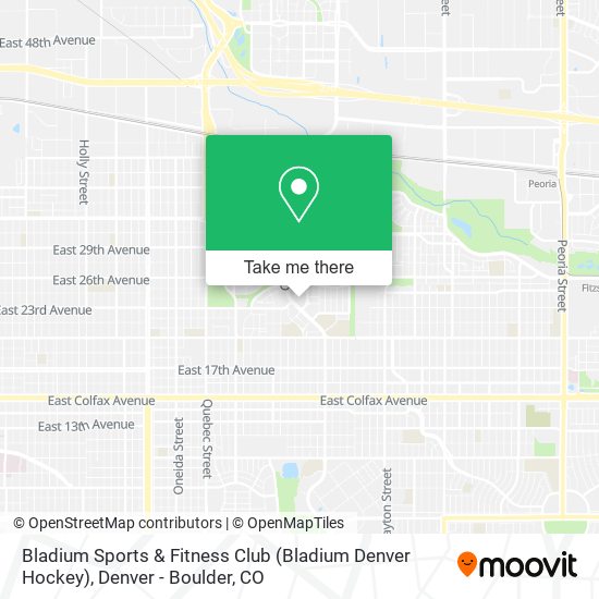 Mapa de Bladium Sports & Fitness Club (Bladium Denver Hockey)