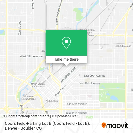 Mapa de Coors Field-Parking Lot B