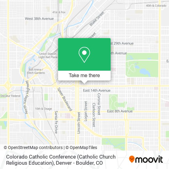 Mapa de Colorado Catholic Conference (Catholic Church Religious Education)