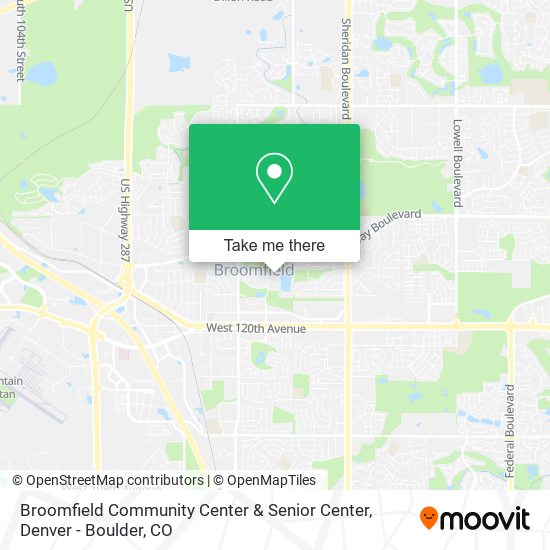 Broomfield Community Center & Senior Center map
