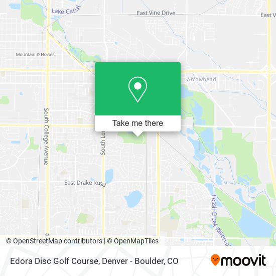 Edora Disc Golf Course map
