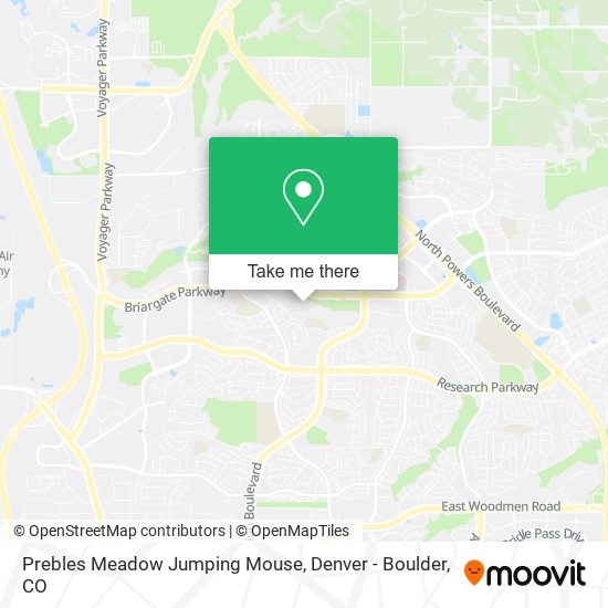 Prebles Meadow Jumping Mouse map