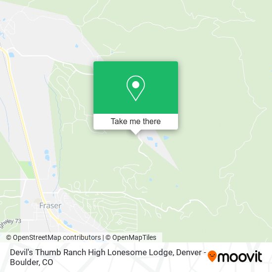 Devil's Thumb Ranch High Lonesome Lodge map