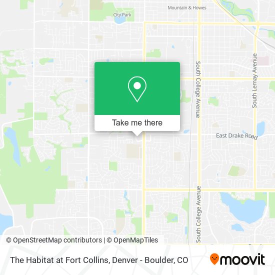 Mapa de The Habitat at Fort Collins