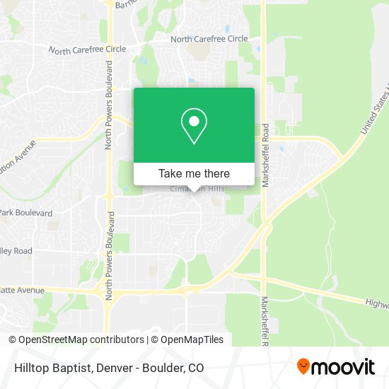 Mapa de Hilltop Baptist