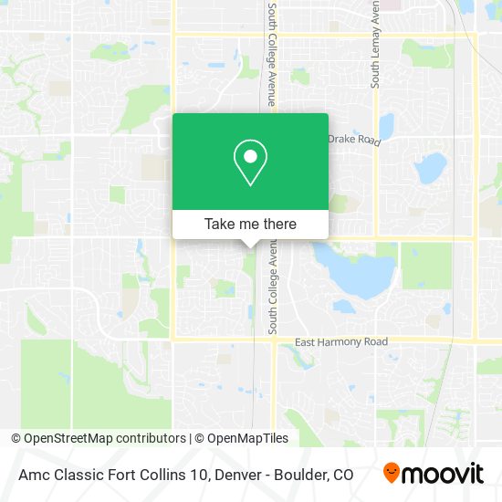Amc Classic Fort Collins 10 map