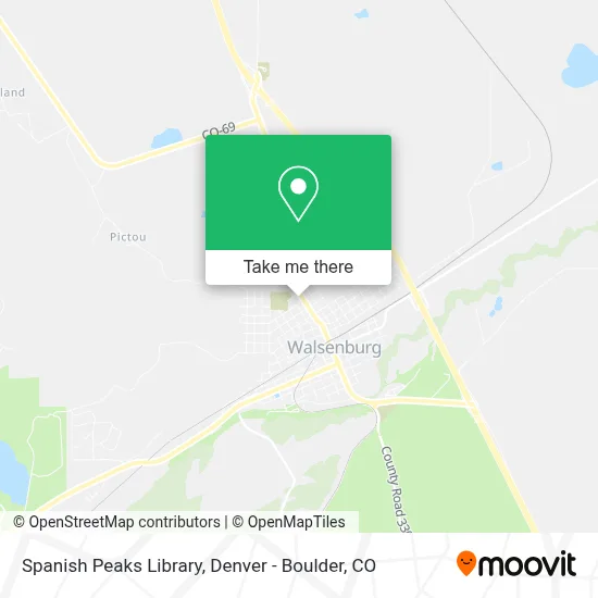 Spanish Peaks Library map
