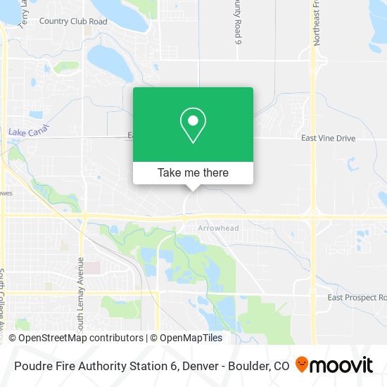 Mapa de Poudre Fire Authority Station 6