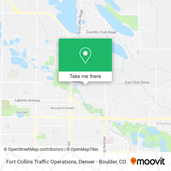 Fort Collins Traffic Operations map