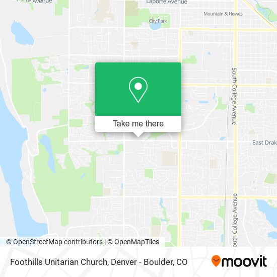 Foothills Unitarian Church map