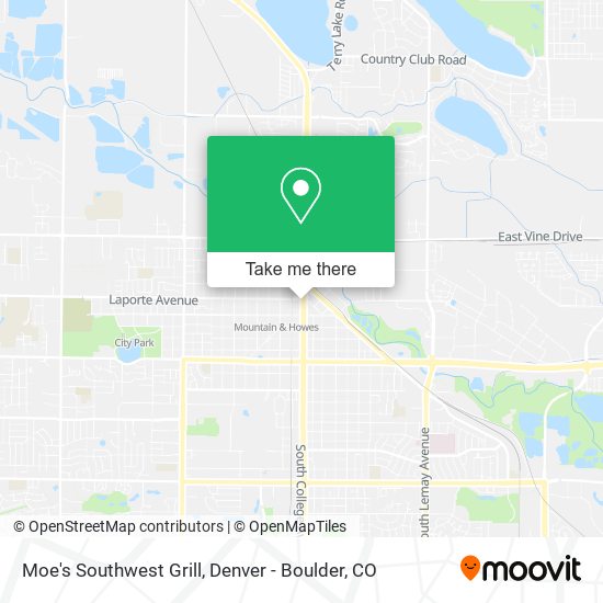 Moe's Southwest Grill map