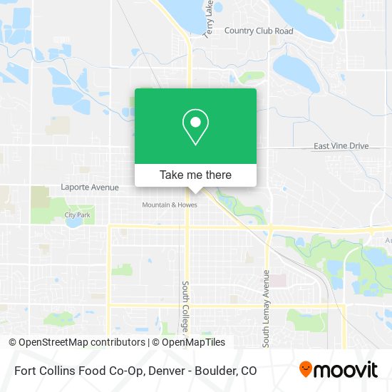 Fort Collins Food Co-Op map