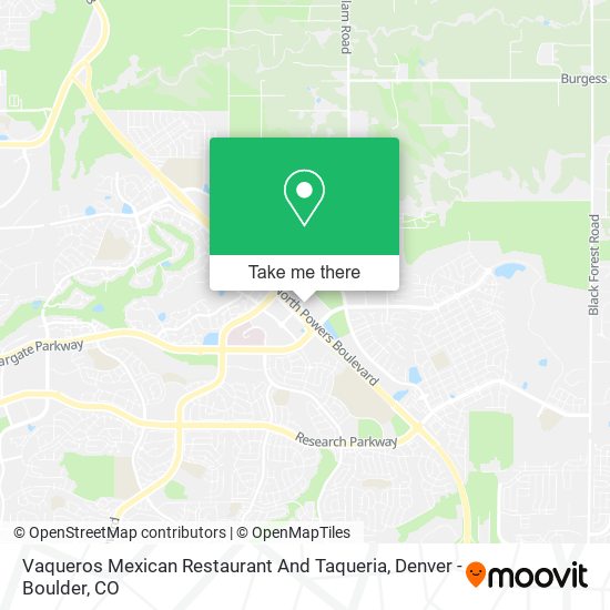 Mapa de Vaqueros Mexican Restaurant And Taqueria