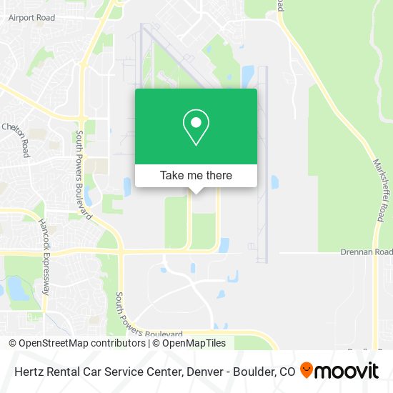 Mapa de Hertz Rental Car Service Center