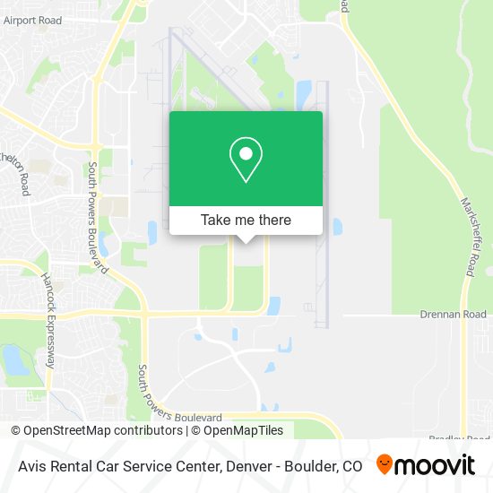 Avis Rental Car Service Center map