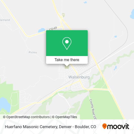 Huerfano Masonic Cemetery map
