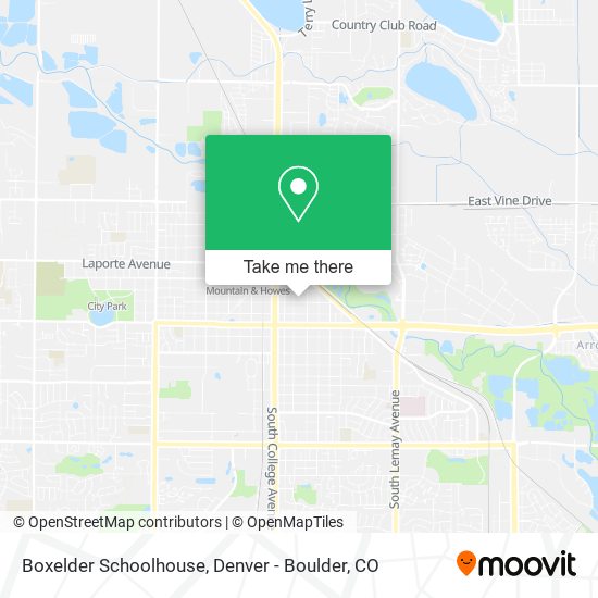Boxelder Schoolhouse map