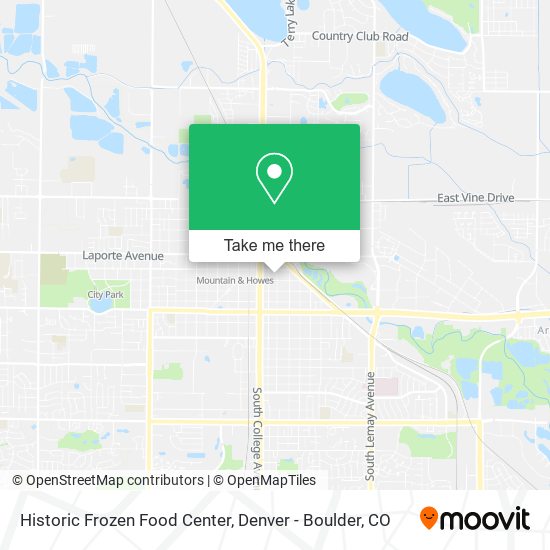 Historic Frozen Food Center map