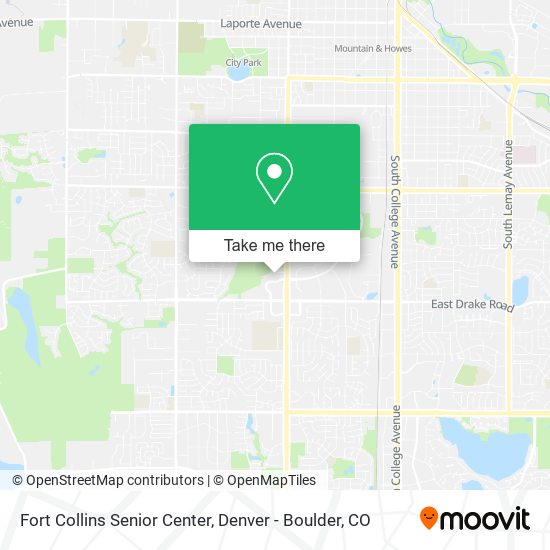 Mapa de Fort Collins Senior Center