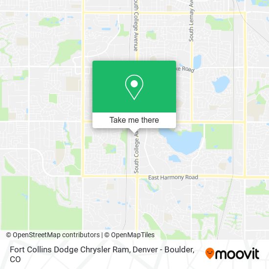 Fort Collins Dodge Chrysler Ram map